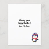 バジェットおもしろいペンギンのクリスマスカード (裏面)