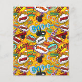 バジェットおもしろいポップ・アートの準備Baby Shower招待状 (裏面)