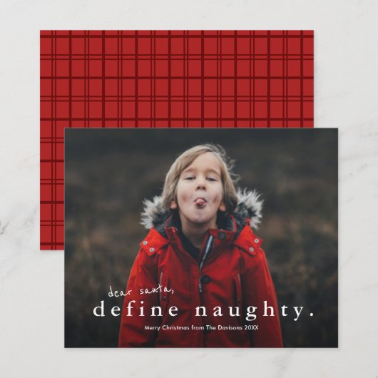 バジェットおもしろい写真いけなクリスマスホリデーカード (正面/裏面)