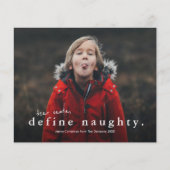 バジェットおもしろい写真いけなクリスマスホリデーカード (正面)