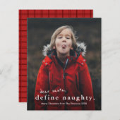 バジェットおもしろい写真いけなクリスマスホリデーカード (正面/裏面)