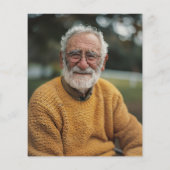 バジェットおもしろい80th誕生日招待状 (裏面)