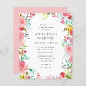 バジェットお洒落ウォーターカラーリースブライダルシャワー (正面/裏面)