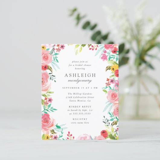 バジェットお洒落ウォーターカラーリースブライダルシャワー (スタンド正面)