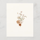 バジェットお洒落ドライワイルドフラワーの結婚式の招待 (裏面)