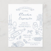 バジェットお洒落ハンド図解入りの、写真付きのブライダルシャワー (正面)