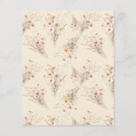 バジェットお洒落メドウワイルドフラワーフレーム結婚ズ (裏面)