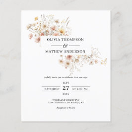 バジェットお洒落メドウワイルドフラワーフレーム結婚ズ