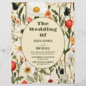 バジェットお洒落ワイルドフラワー結婚牧草地 チラシ (正面)