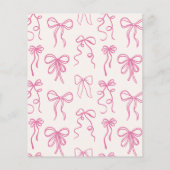 バジェットお洒落赤面予測できなピンクボウベイビーシャワー (裏面)