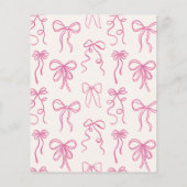 バジェットお洒落赤面予測できなピンクボウベイビーシャワー (裏面)