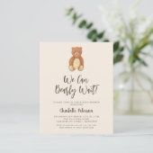 バジェットかわいいクマ赤ちゃんシャワー招待状 (スタンド正面)