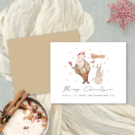 バジェットかわいいサンタ雪だるまメリークリスマス