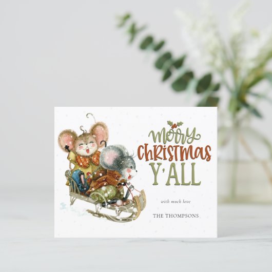 バジェットかわいいネズミズスリリング陽気なクリスマス名 (スタンド正面)