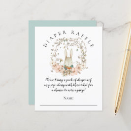 バジェットかわいいバニーおむつラッフルボーイベビーシャワー
