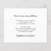 バジェットかわいいペンギンフロリダビーチ新しいアドレスカード (裏面)