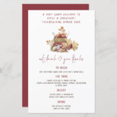 バジェットかわいいマウスの友達と感謝祭メニュー (正面/裏面)