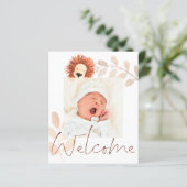 バジェットかわいいライオンベビー写真誕生のお知らせ (スタンド正面)