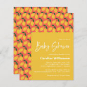 バジェットかわいいヴィンテージレモンオレンジ色の赤ちゃんシャワー (正面/裏面)