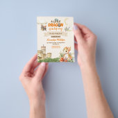 バジェットかわいい水の色ドラゴンベビーシャワー チラシ (手)