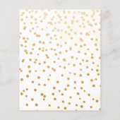 バジェットかわいい水色ユニコーンイエロー招待状 (裏面)