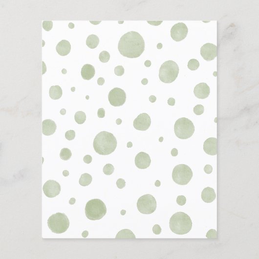 バジェットかわいい象ベビーシャワー招待状 (裏面)