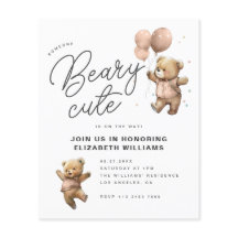 バジェットかわいい赤ちゃんシャワーパーティの招待状