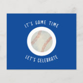 バジェットかわいい野球フォトボーイ2nd誕生日招待状 (裏面)