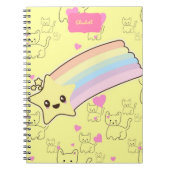 バジェットかわいらしかわいいかわいい女子の名前イエロー ノートブック (正面)