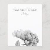 バジェットかわいらしウォーターカラー花模様マザーズDay Card (裏面)