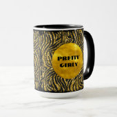 バジェットかわいらしガーリー金ゴールドグリッターフォイルGlam マグカップ (正面右)