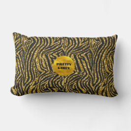 バジェットかわいらしガーリー金ゴールドグリッターフォイルGlam ランバークッション