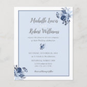 バジェットかわいらしグレーネイビーブルーフローラズ結婚 (正面)