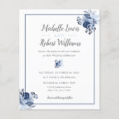 バジェットかわいらしグレーネイビーブルーフローラズ結婚 (正面)