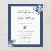 バジェットかわいらしグレーネイビーブルーフローラズ結婚 (正面)