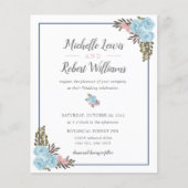 バジェットかわいらしネイビーブルーピンク結婚フローラ (正面)