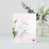 バジェットかわいらしピンクマグノリアスフローラ結婚式の招待 (スタンド正面)