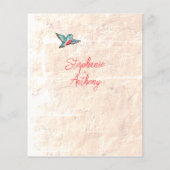 バジェットかわいらしヴィンテージピンクフローラブルーバ結婚ードズ (裏面)