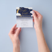 バジェットきらびやかな小さな星のベビーシャワー チラシ (手)