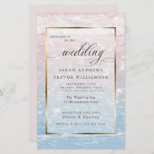 バジェットきらめくウォーターズピンクビーチ結婚式 (正面/裏面)