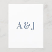 バジェットはっきりしたウェディングモダンレセプション招待状 (裏面)