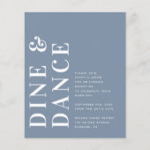 バジェットはっきりしたウェディングモダンレセプション招待状 (正面)