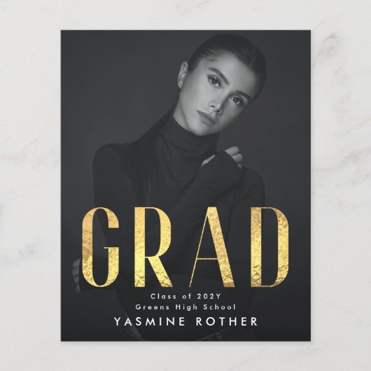 バジェットはっきりしたゴールドフォイルGRAD写真発表 チラシ (正面)