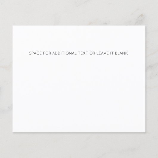 バジェットはっきりしたブラックミニマルウェディングの日付を保存 (裏面)