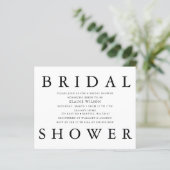 バジェットはっきりしたレターモダンブライダルシャワー招待状 (スタンド正面)