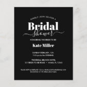 バジェットはっきりした白黒ブライダルシャワー (正面)