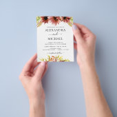 バジェットひまわりバーガンディーカントリー結婚式 チラシ (手)