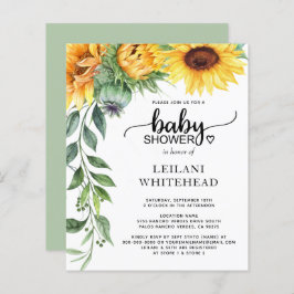 バジェットひまわり水の色ベビーシャワー