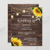 バジェットひまわり、ウッドメイソンのストリングライト結婚ズ (正面/裏面)