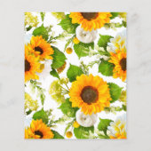 バジェットひまわり | Bohoフローラベビーシャワー チラシ (裏面)